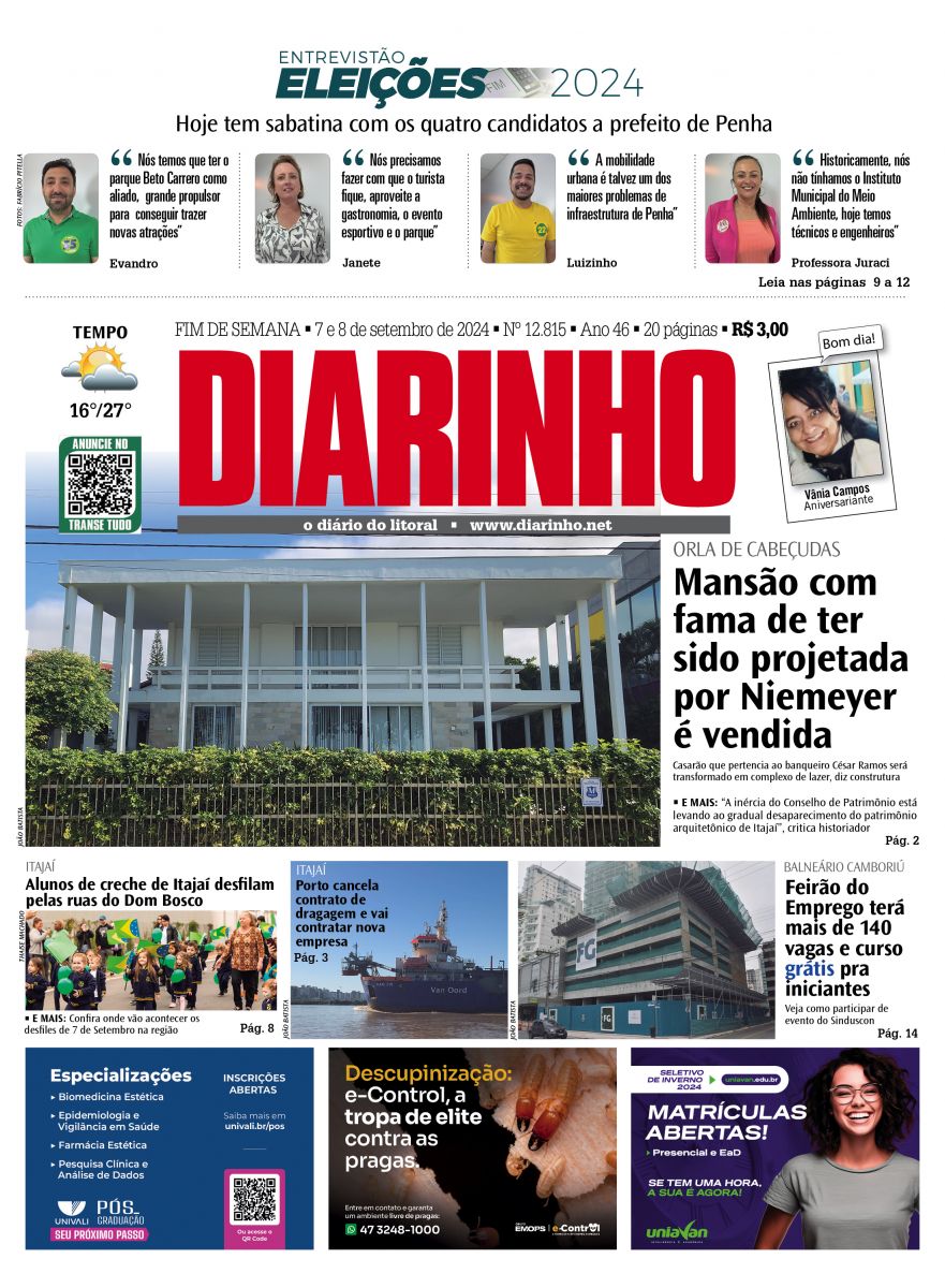 Capa de hoje