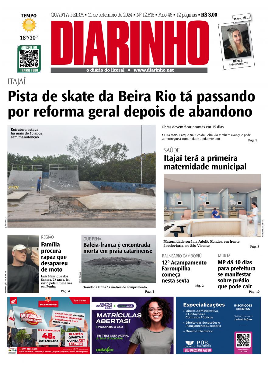 Capa de hoje