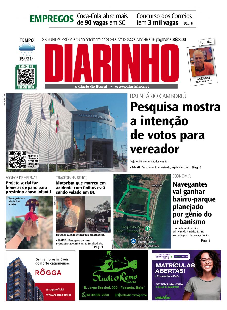 Capa de hoje