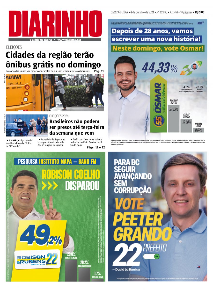 Capa de hoje