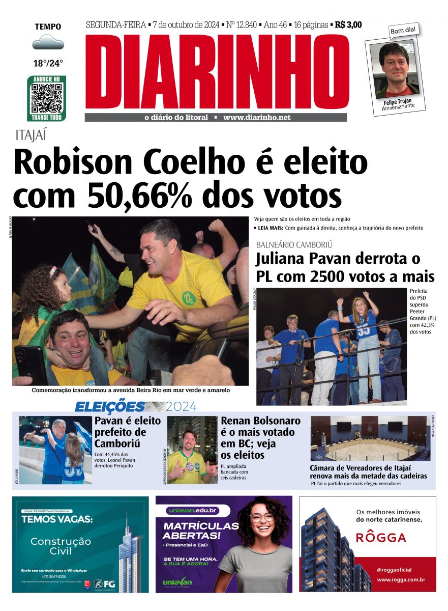 Capa de hoje