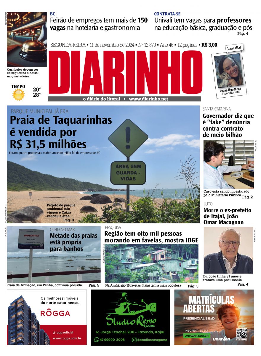 Capa de hoje