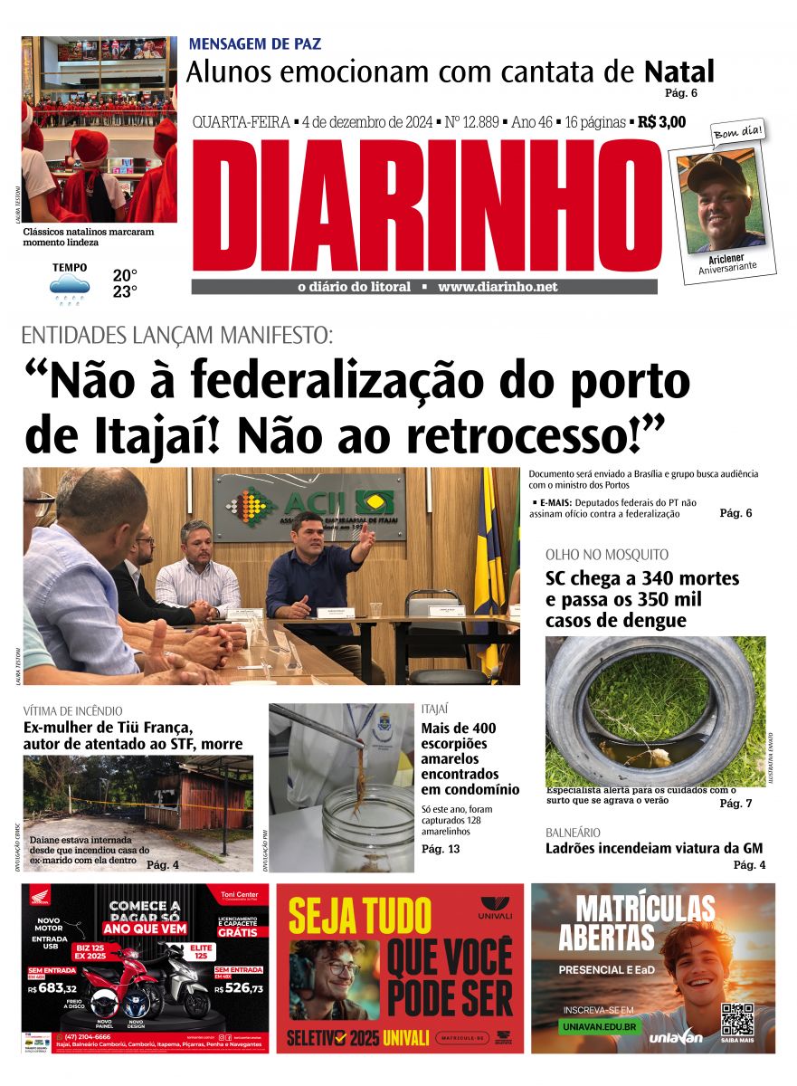 Capa de hoje