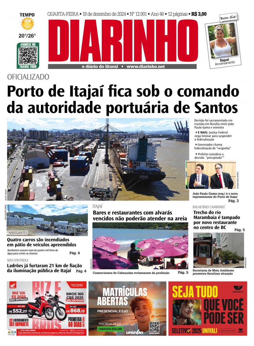 Capa de hoje