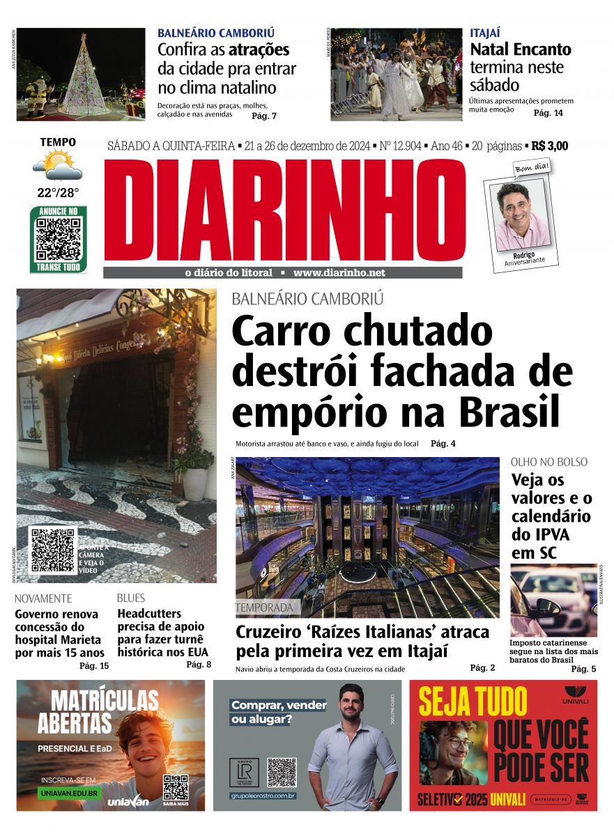 Confira a capa de hoje