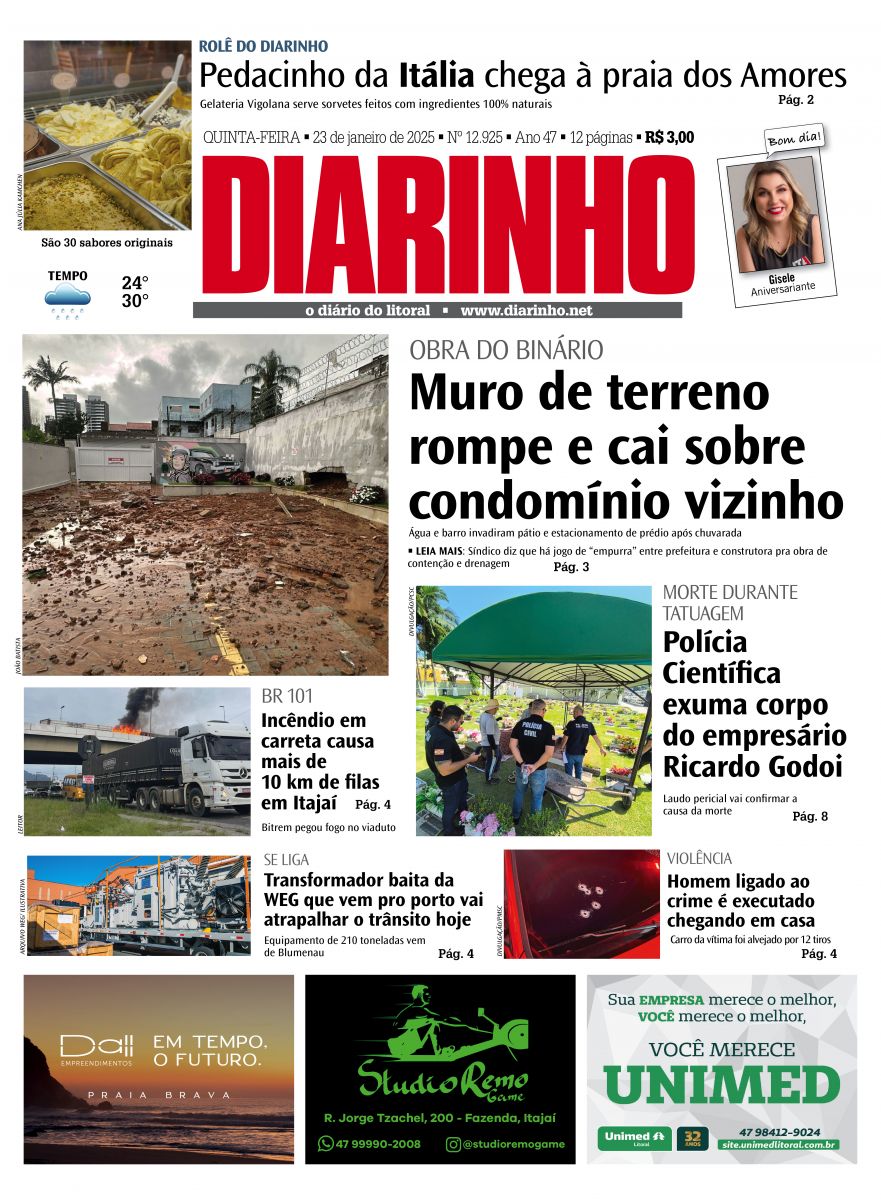 Capa de hoje