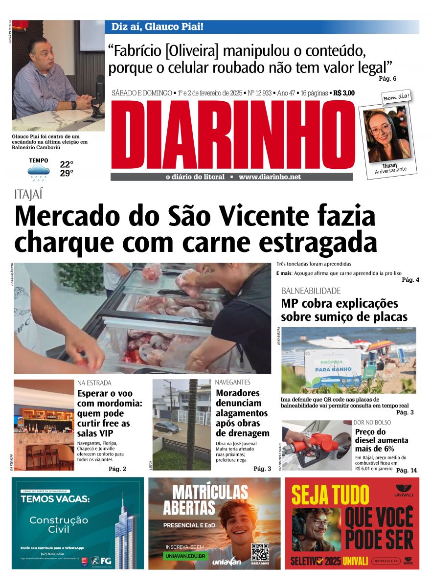 Capa de hoje