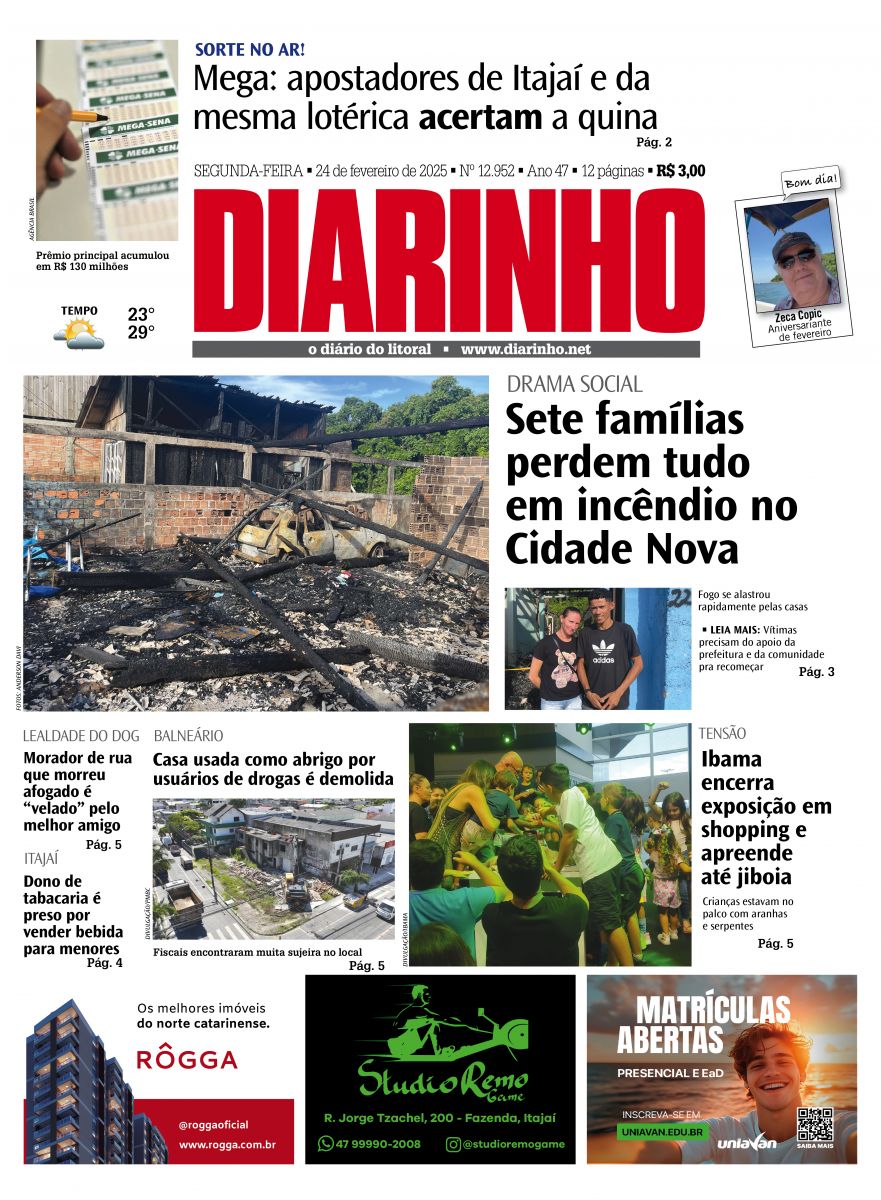 Capa de hoje