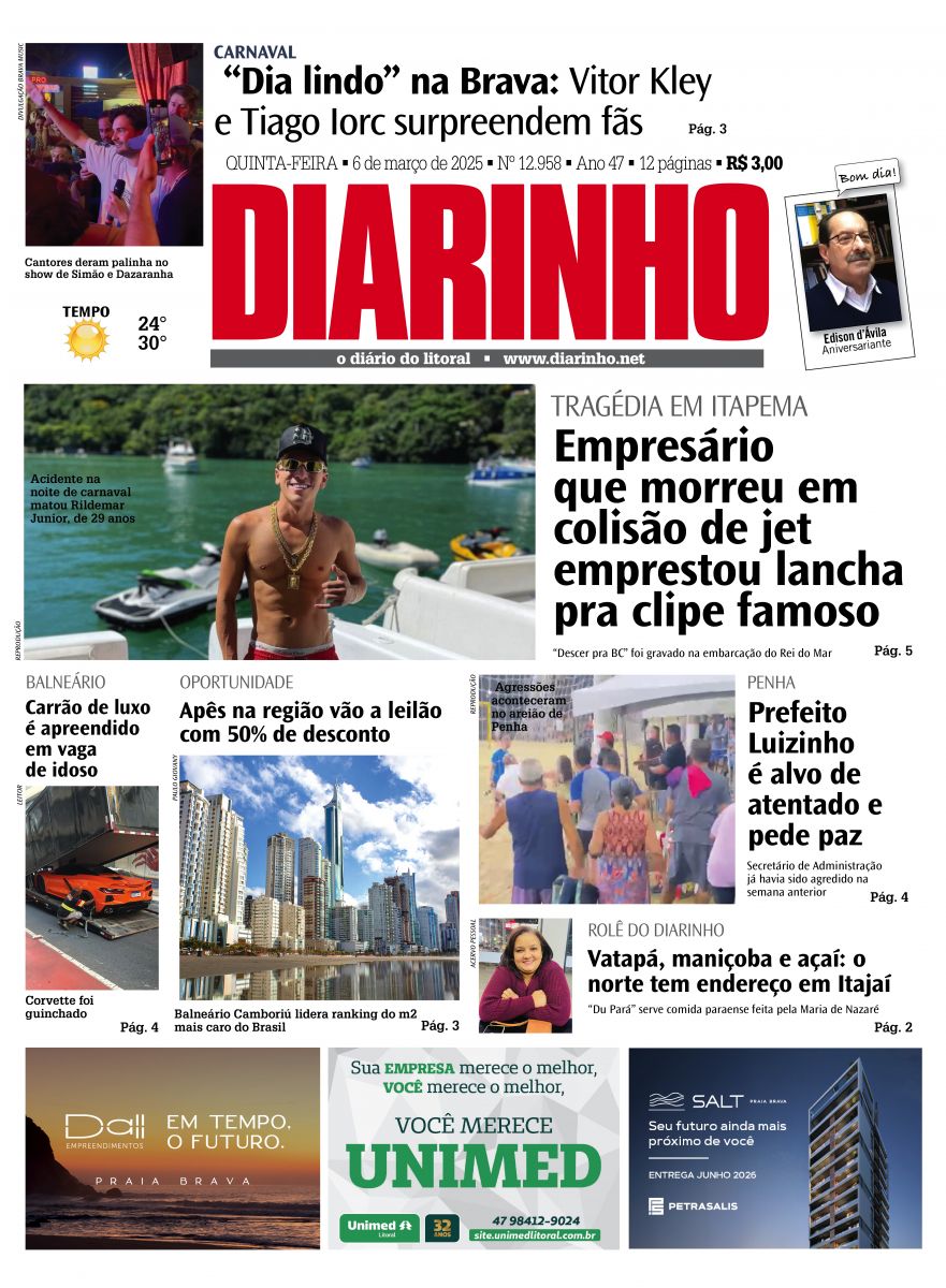 Capa de hoje