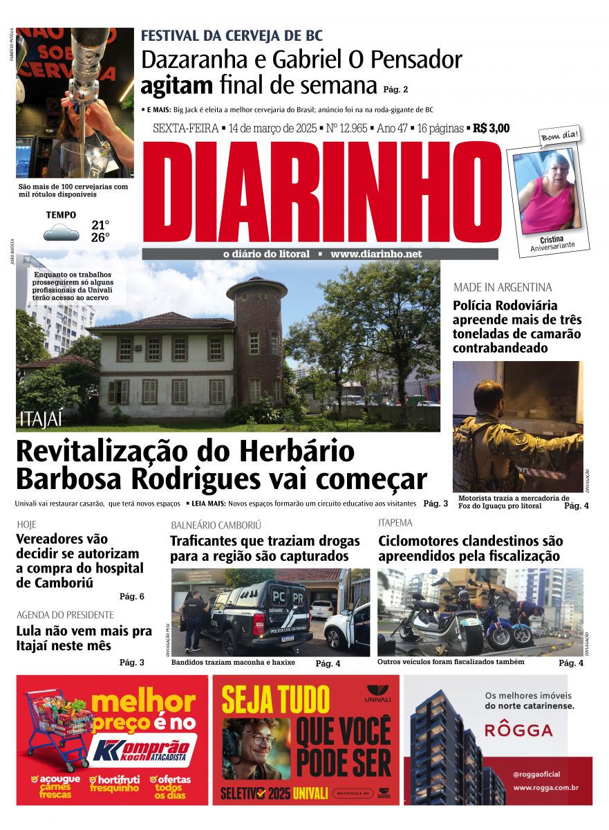 Capa de hoje