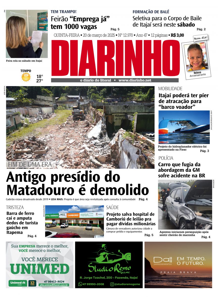 Capa de hoje