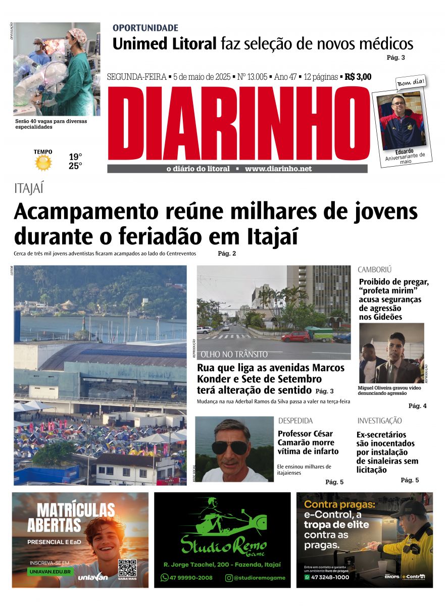 Capa de hoje