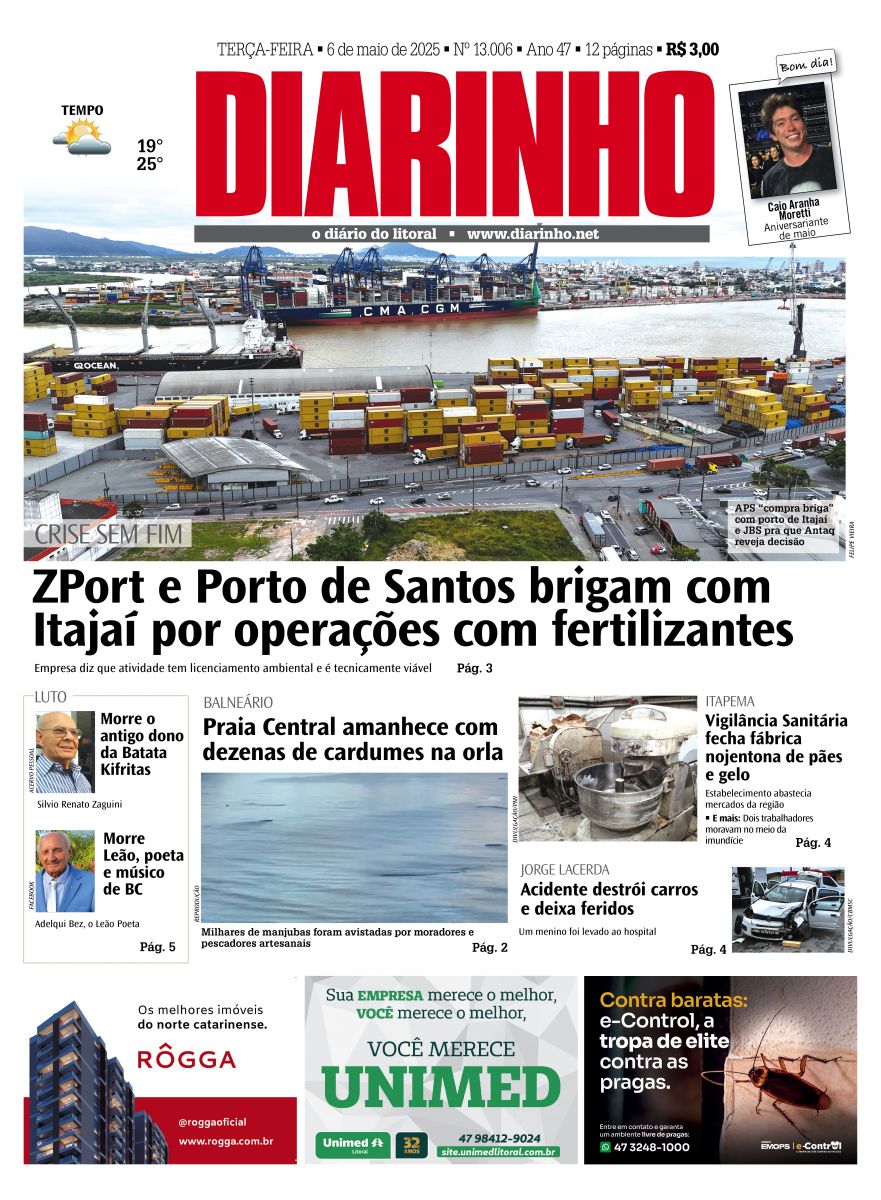 Capa de hoje