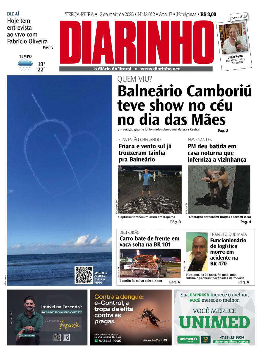 Confira a capa de hoje
