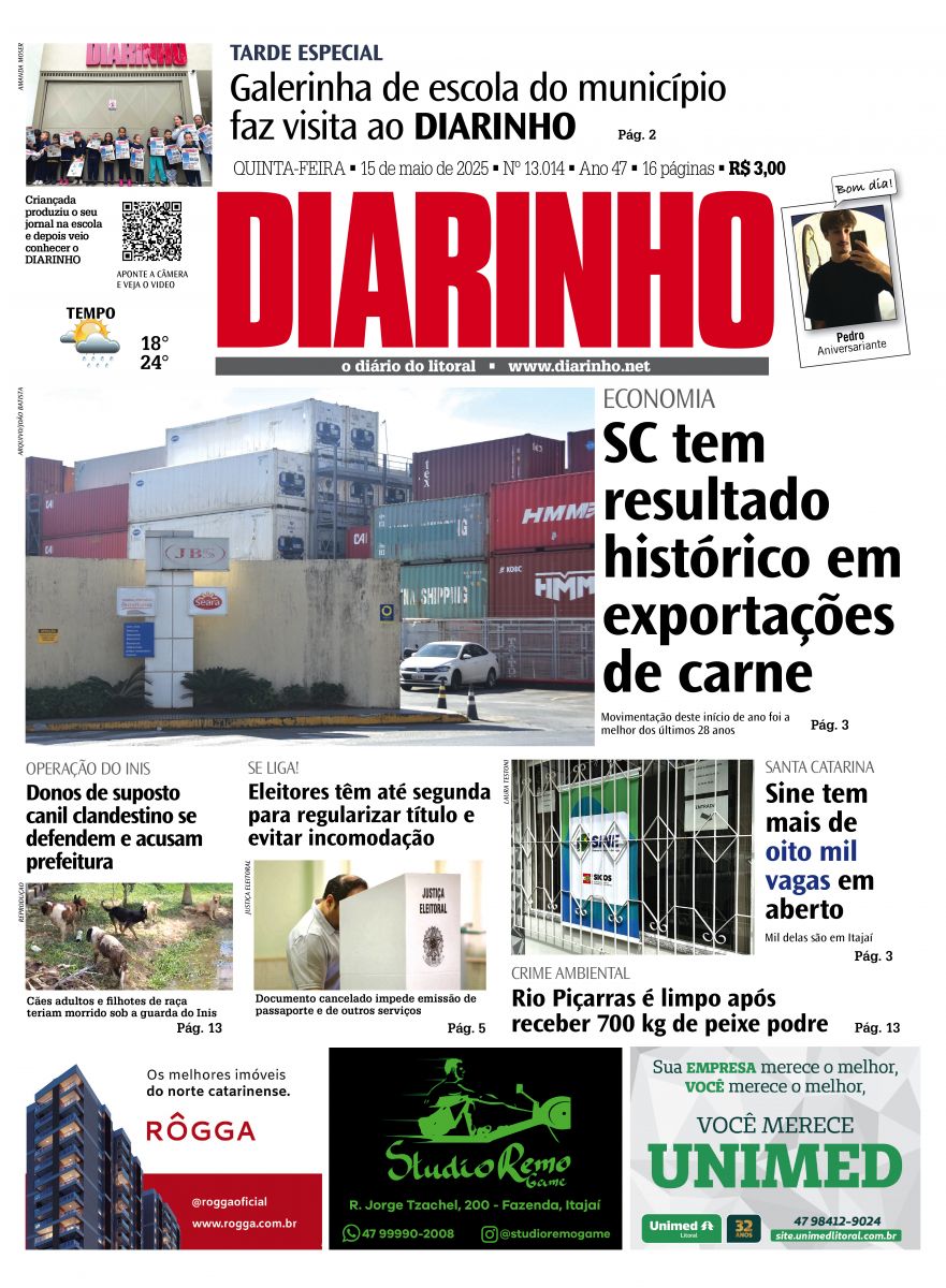 Confira a capa de hoje