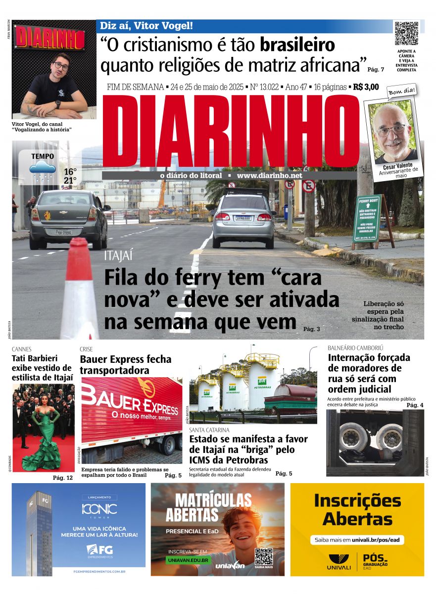 Capa de hoje