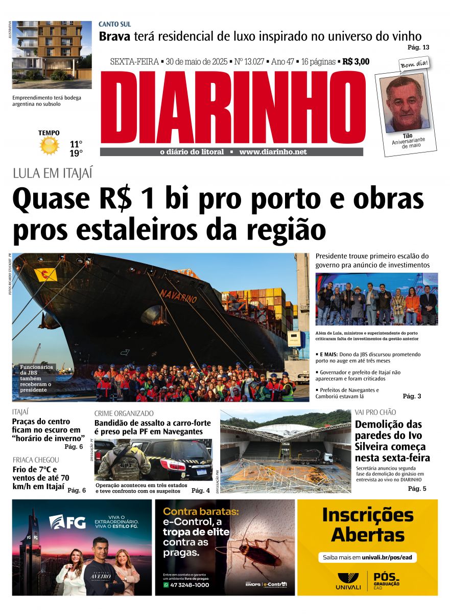 Capa de hoje
