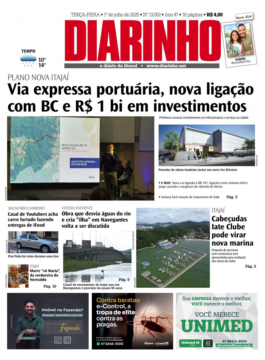 Capa de hoje