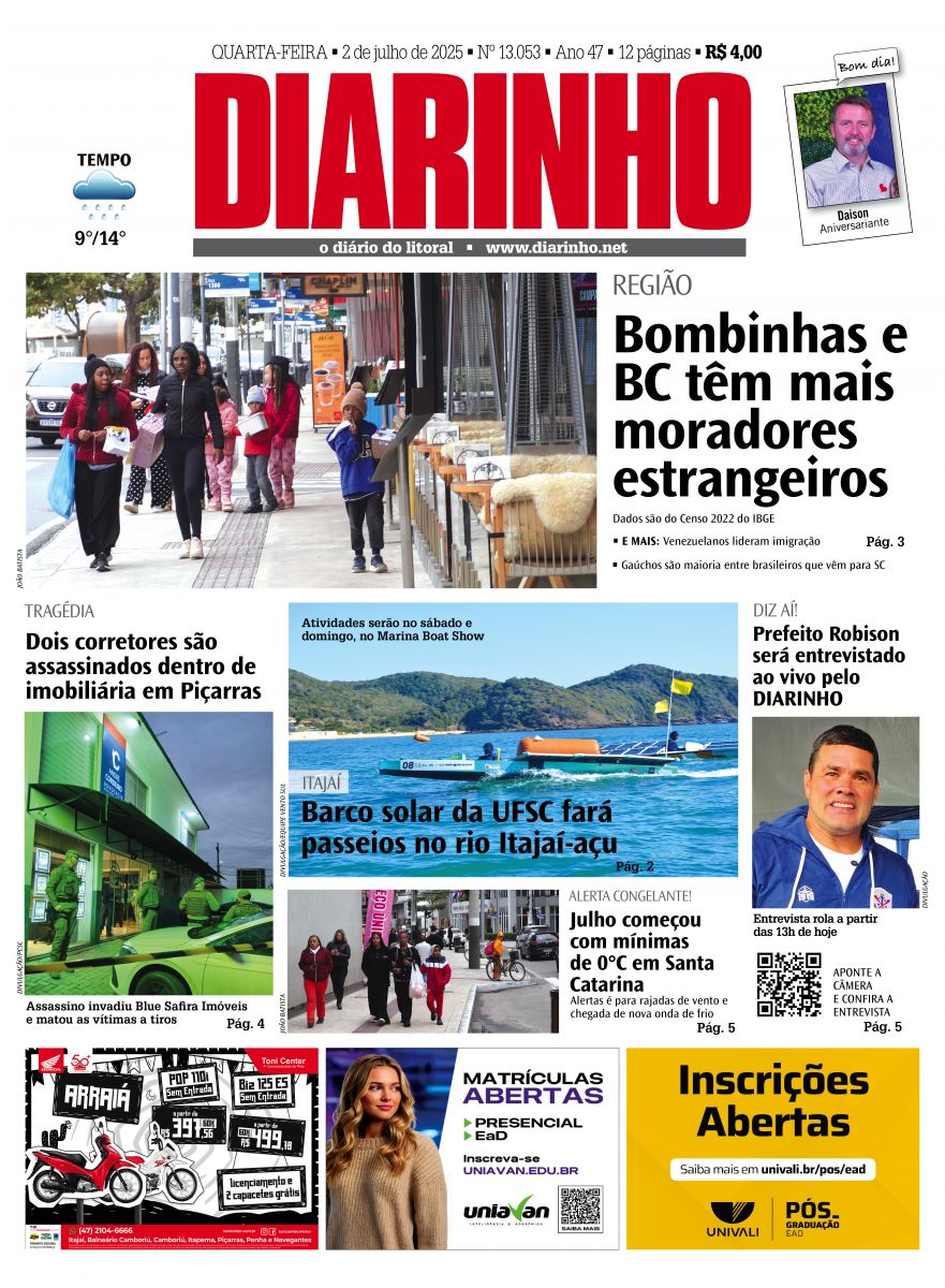 Capa de hoje