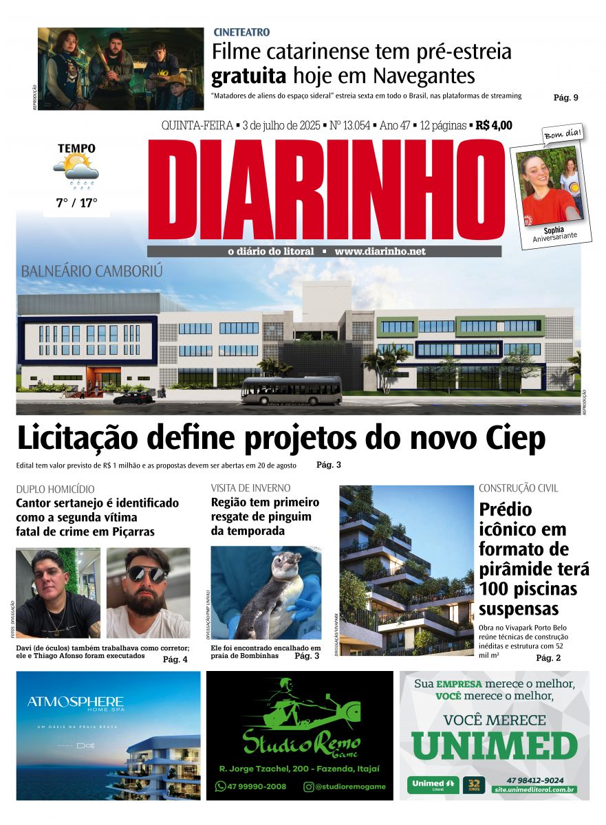 Capa de hoje