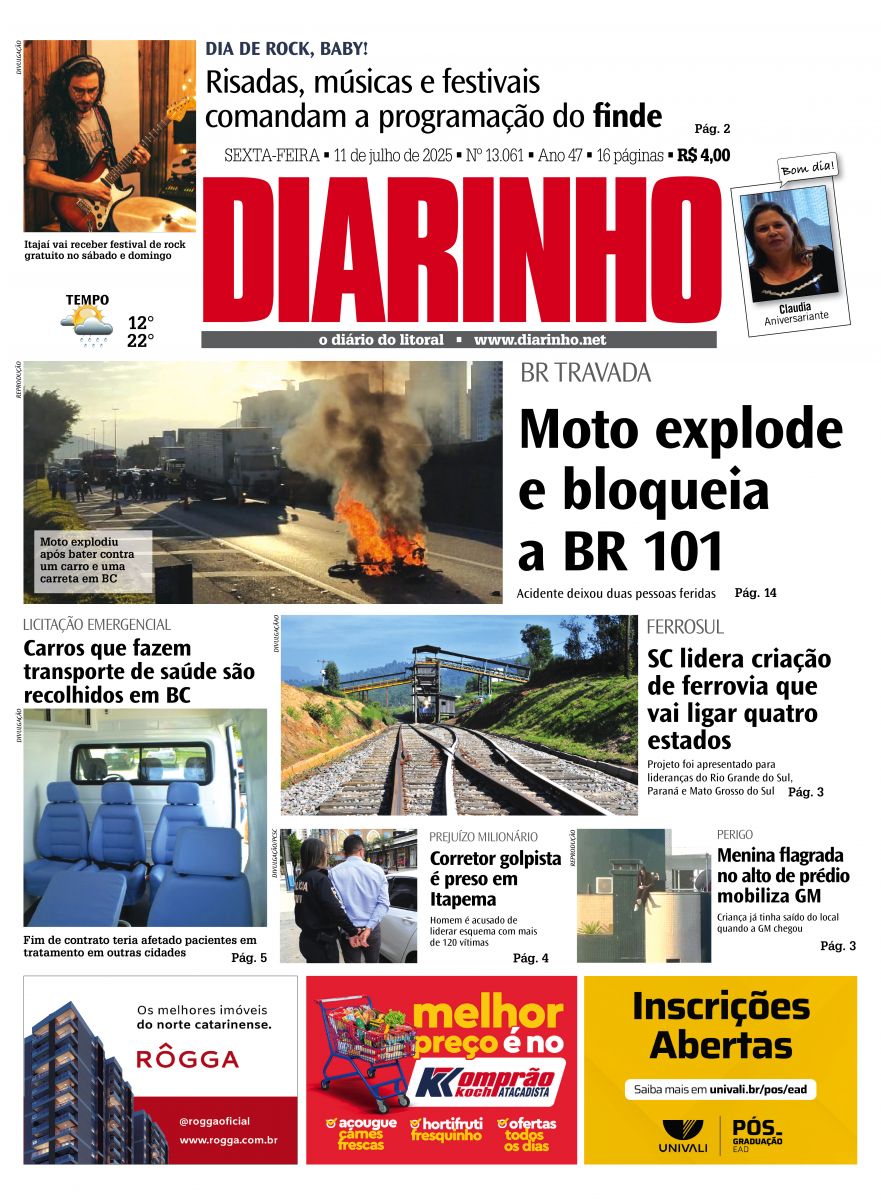 Capa de hoje