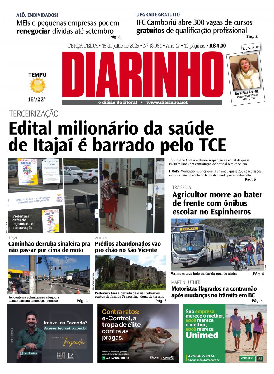 Confira a capa de hoje
