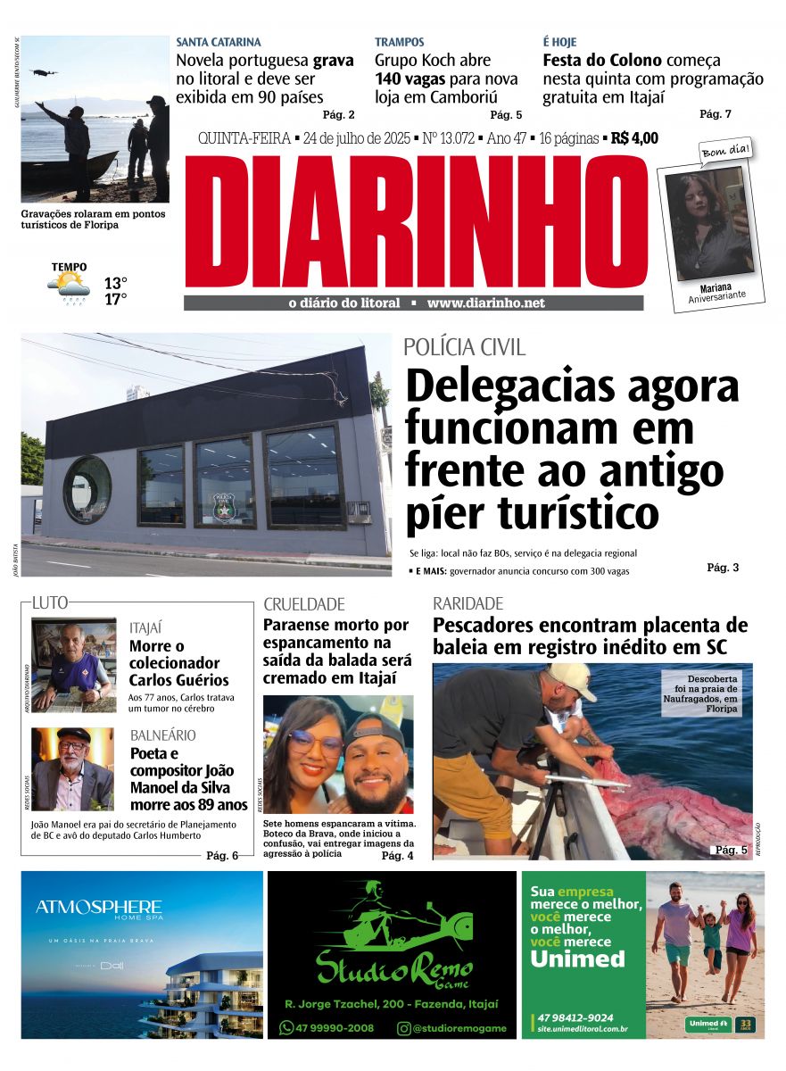 Capa de hoje