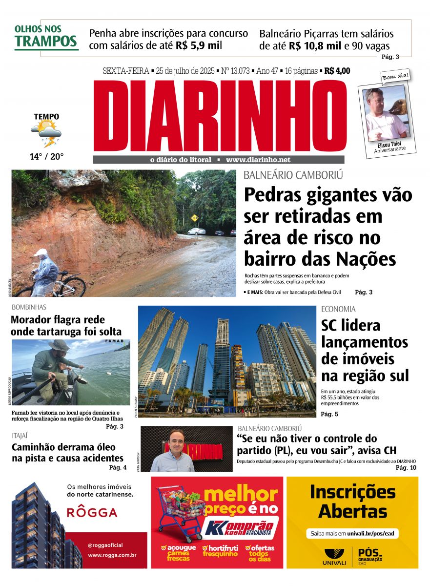 Capa de hoje