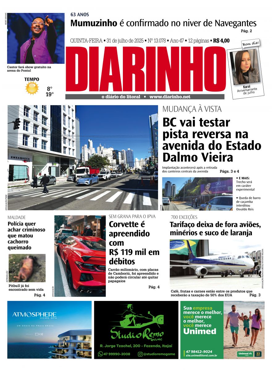 Capa de hoje