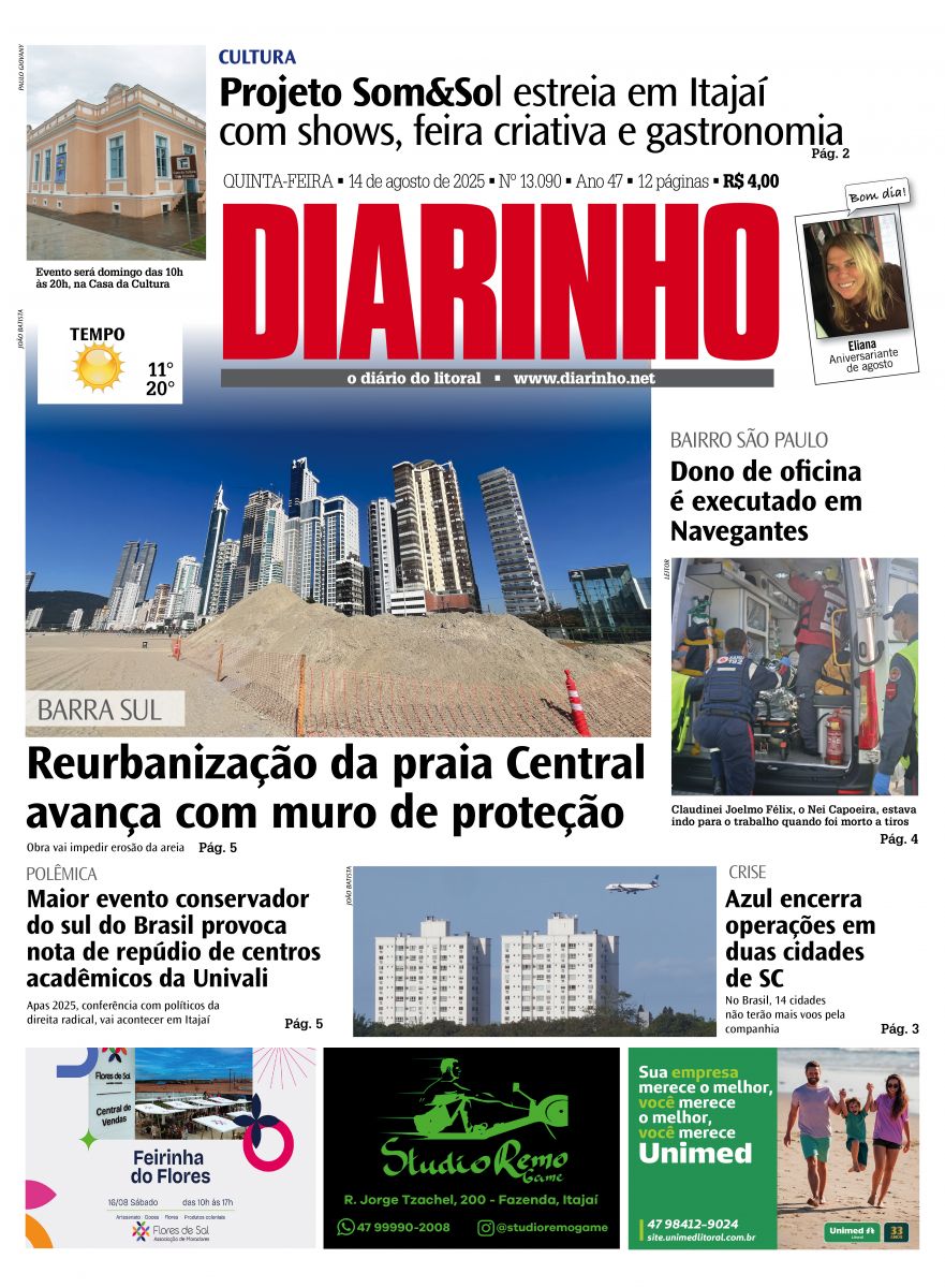 Capa de hoje