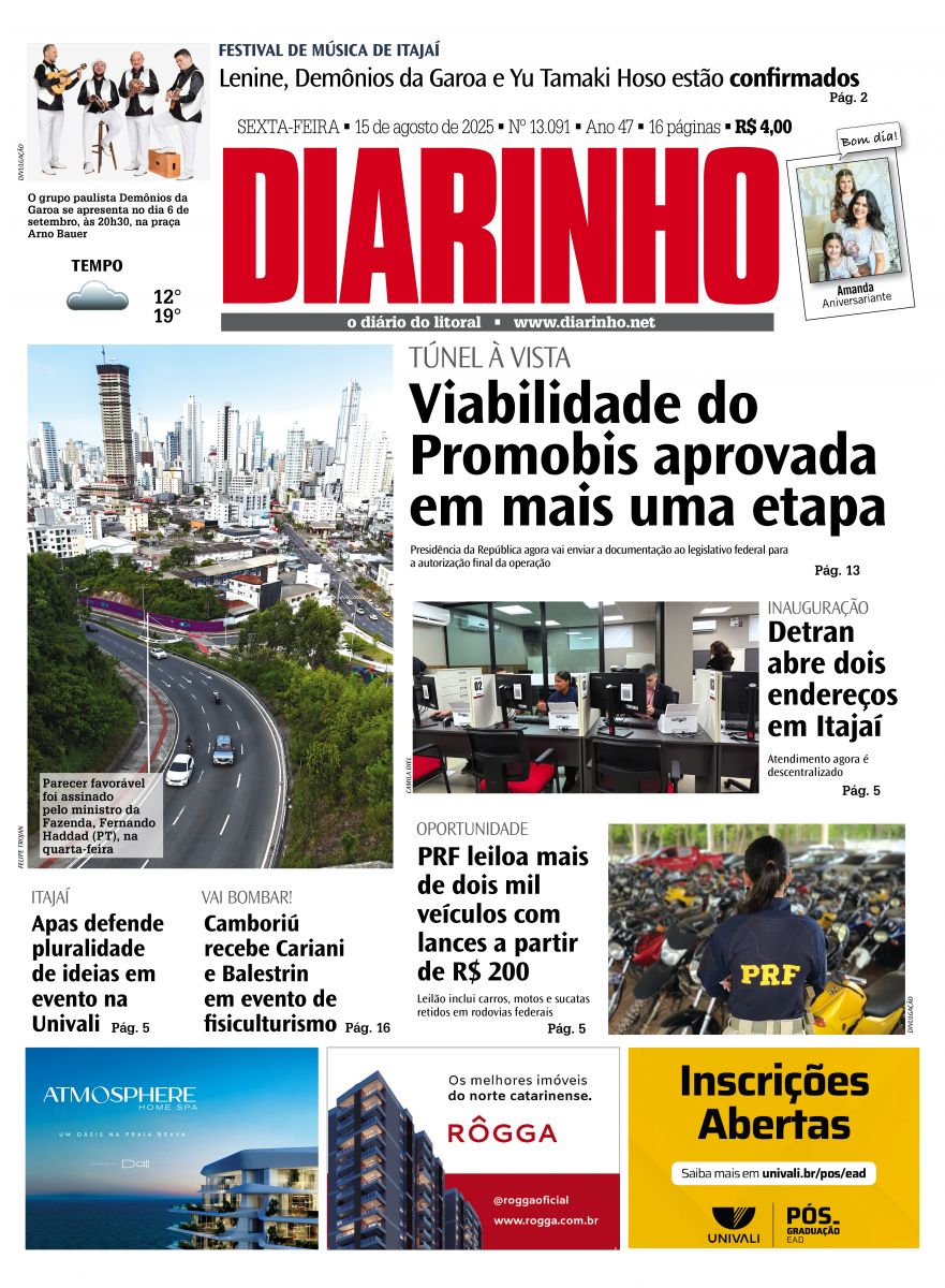 Capa de hoje
