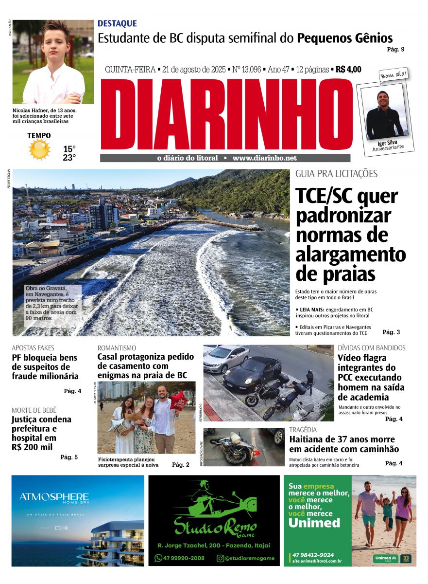 Capa de hoje