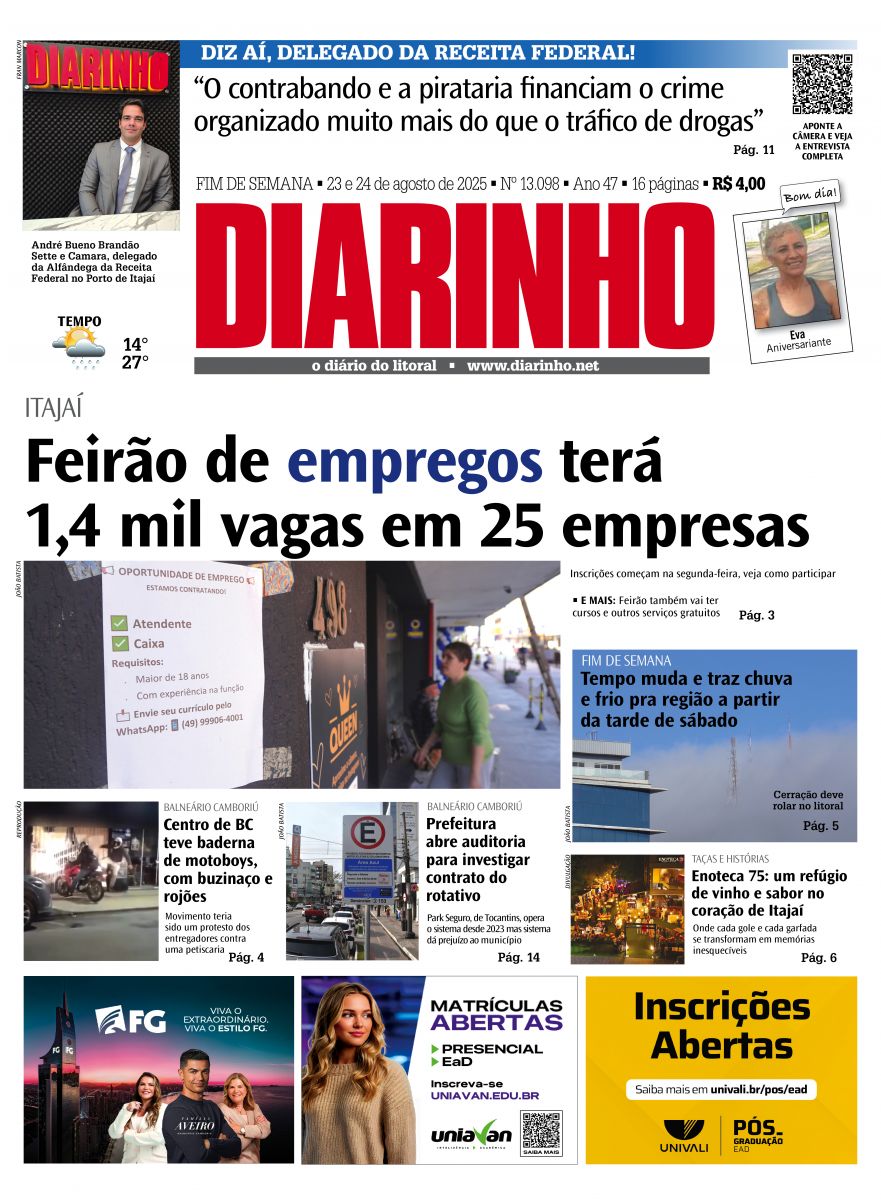 Capa de hoje