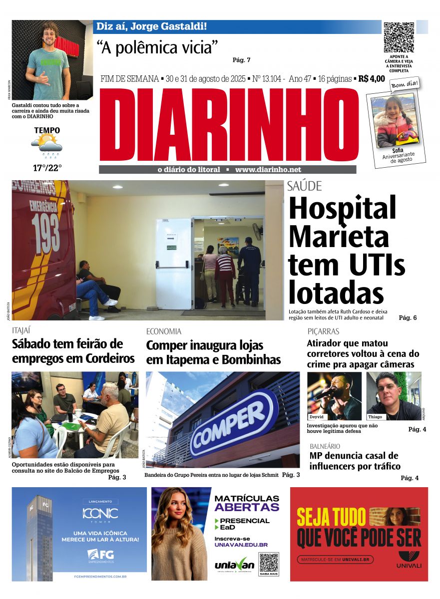 Confira a capa de hoje