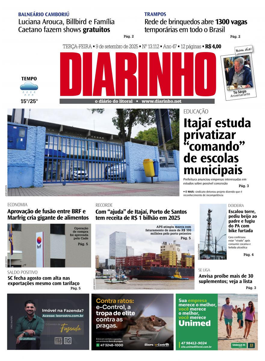 Confira a capa de hoje