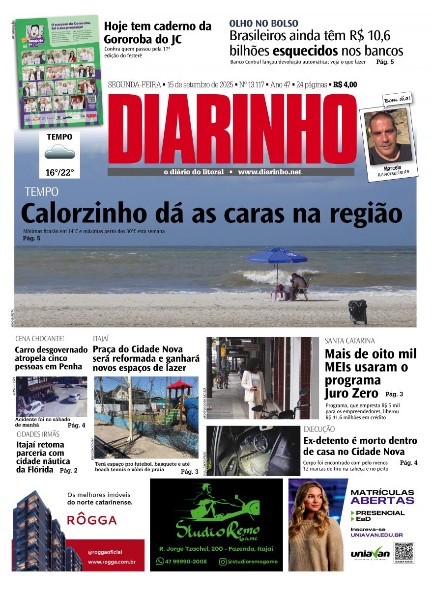 Capa de hoje