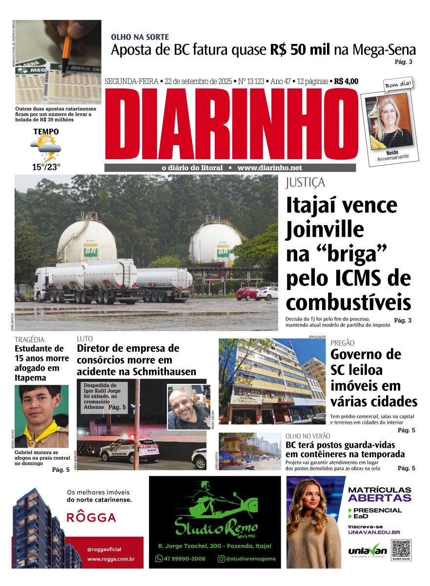 Capa de hoje