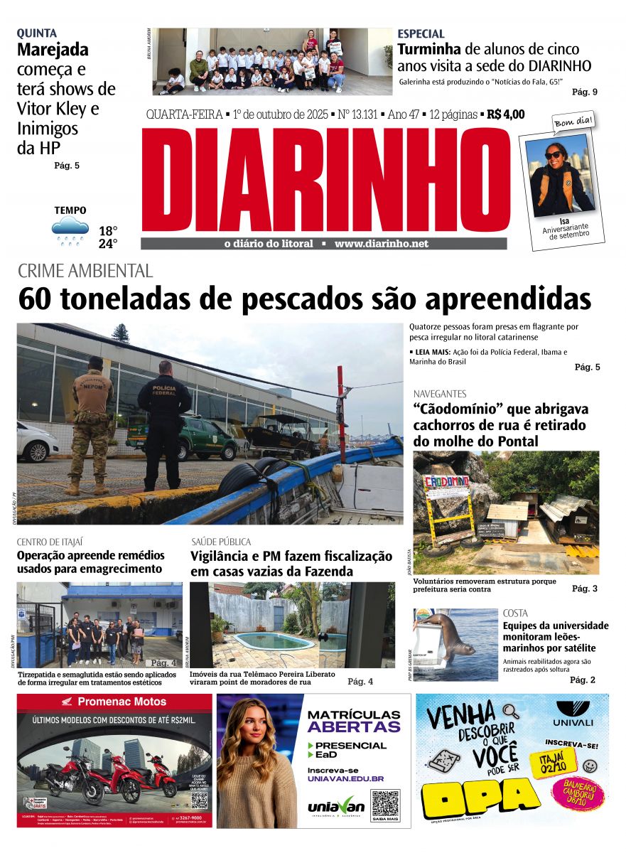 Capa de hoje
