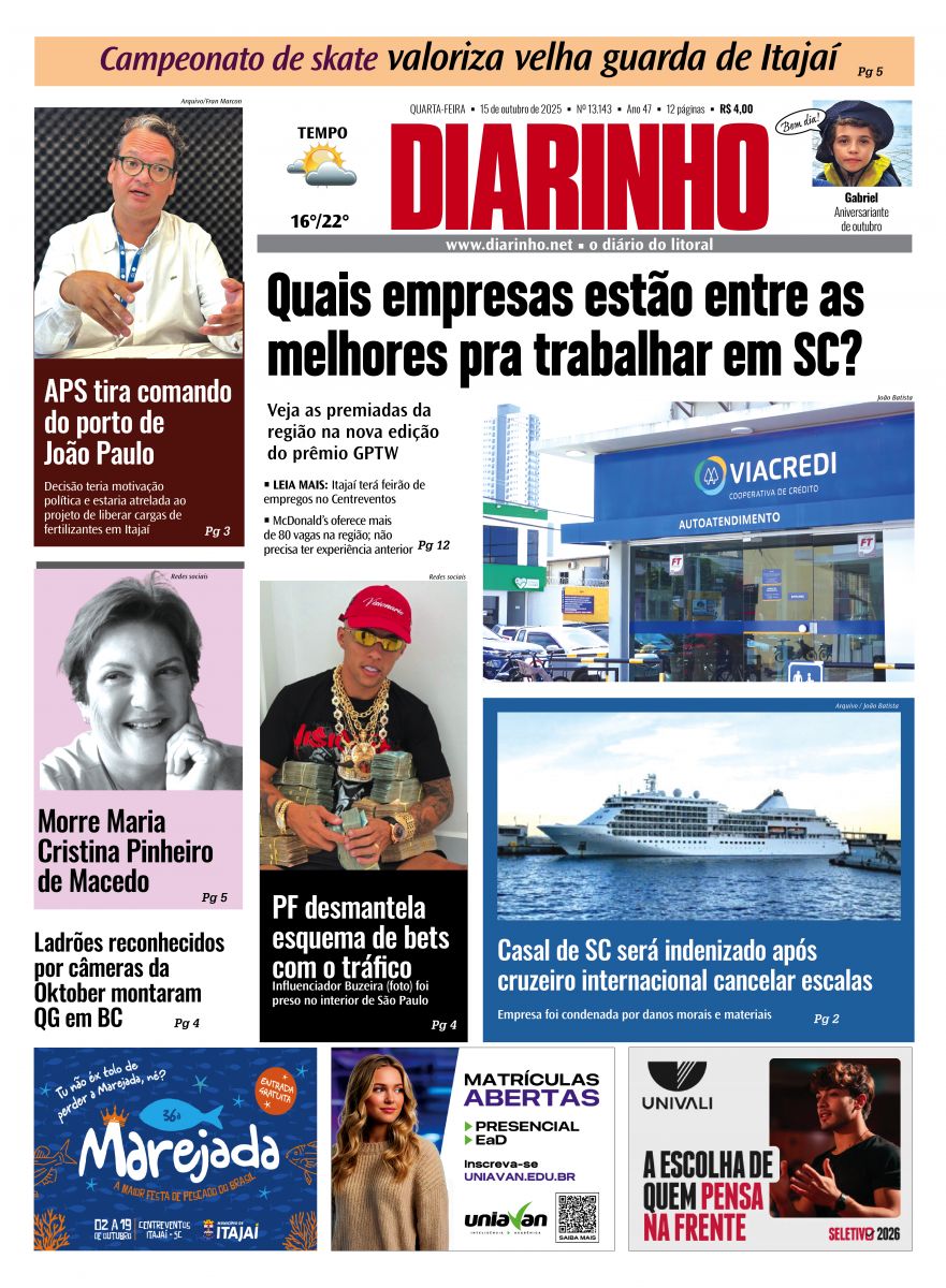Capa de hoje