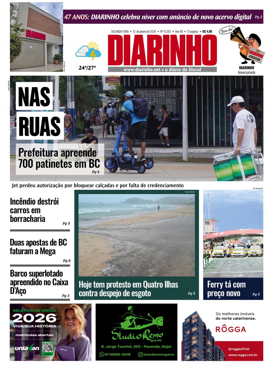 Capa de hoje