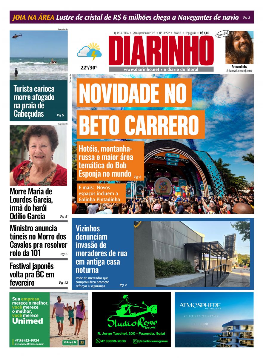 Capa de hoje