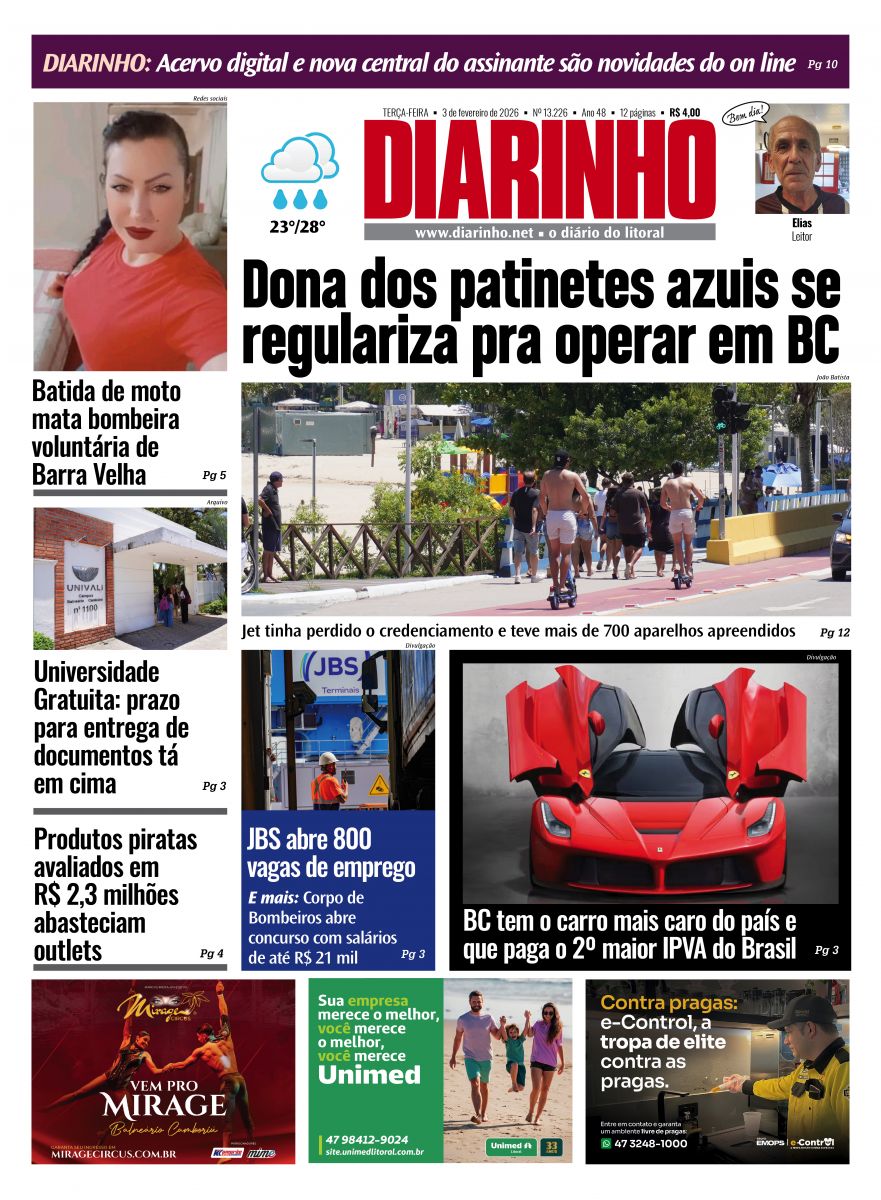 Capa de hoje