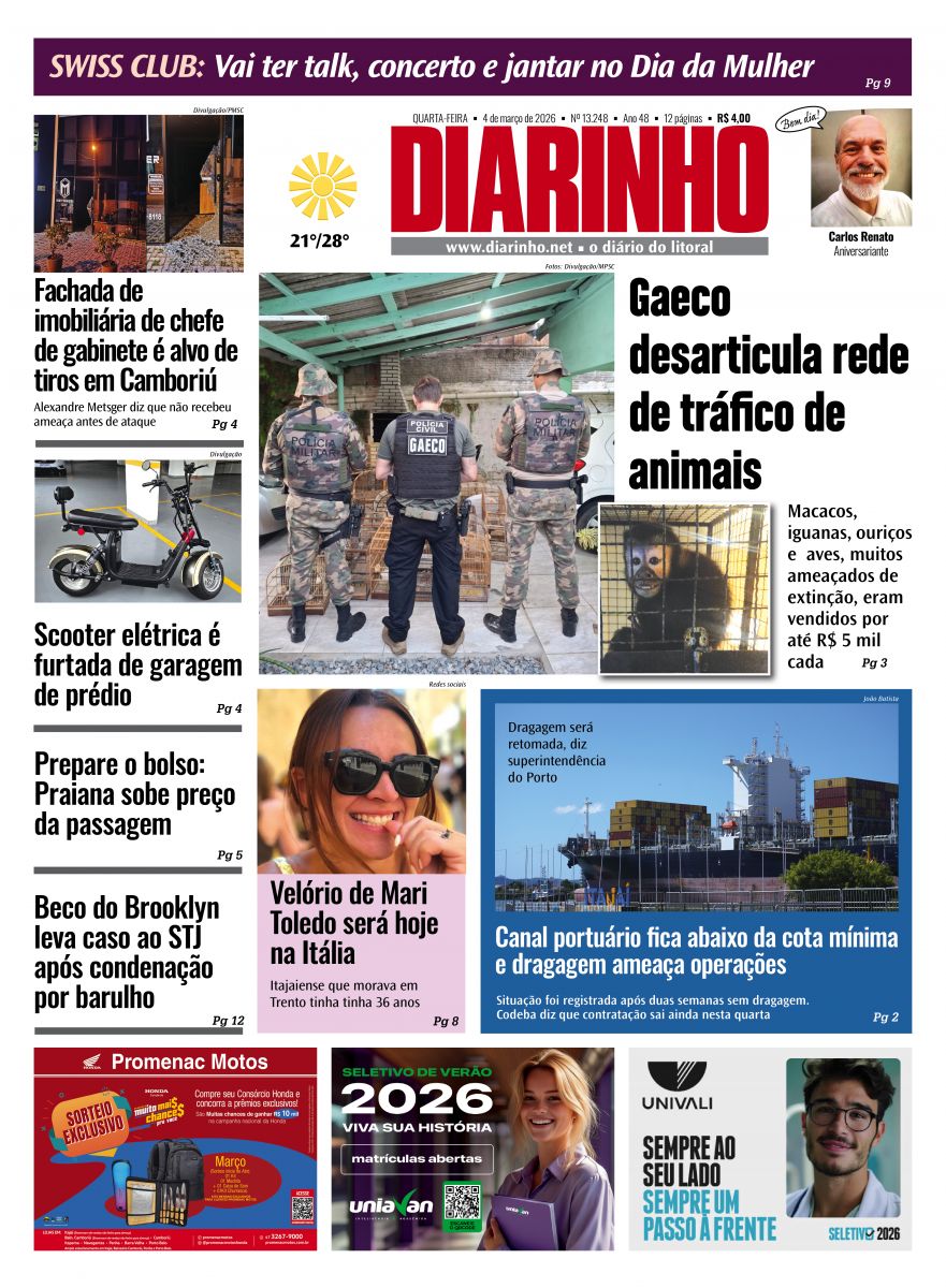 Capa de hoje