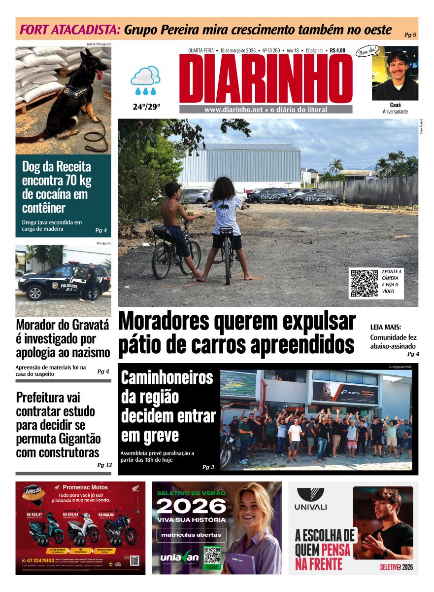Capa de hoje
