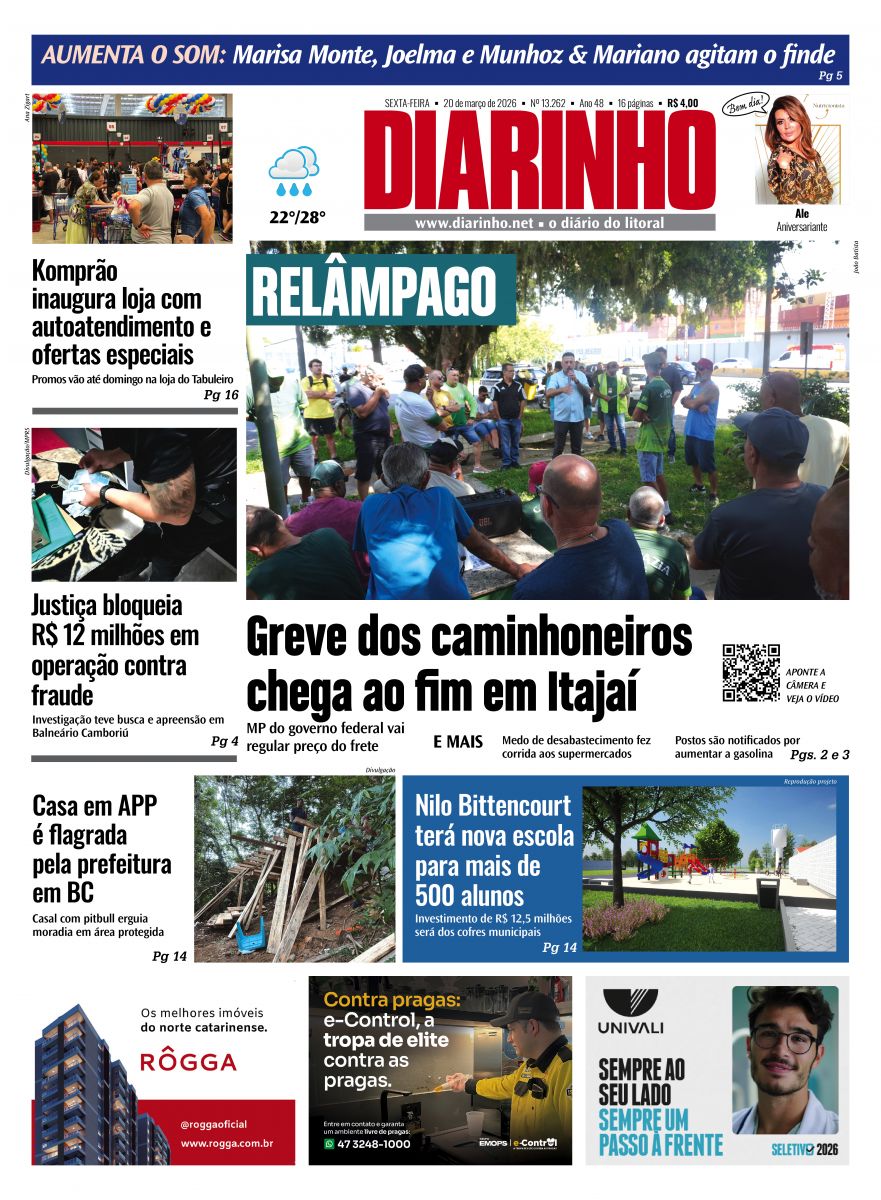 Capa de hoje