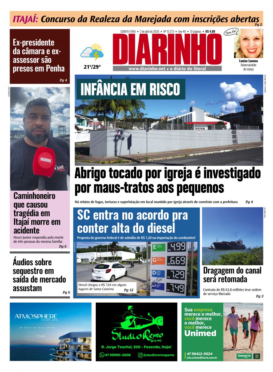Capa de hoje