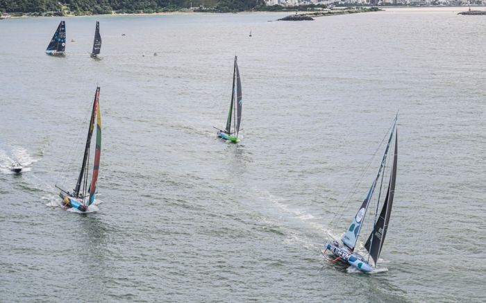 Por enquanto, os franceses estão na frente (Foto: The Ocean race)