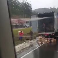 Caminhão da Havan tem carga saqueada na BR