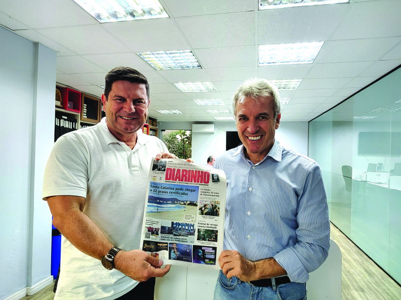 Agnaldo e Gregolin estão divulgando a Expomar (foto: Franciele Marcon)