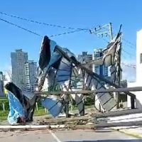 Ciclone teve ventos de 108 km/h em Itajaí